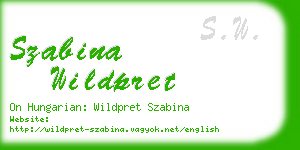 szabina wildpret business card